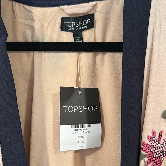 NWT unique Topshop kimono for style and comfort. Beautifully embroidered. - Picture 2 of 9